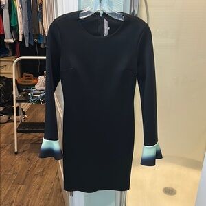 Clover Canyon Black Dress with White and Blue Accents